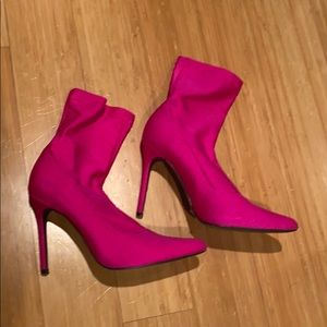 Pink Zara booties size 7